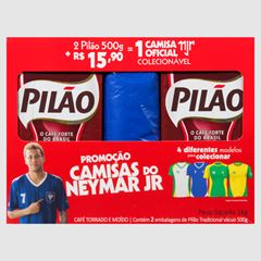 KIT CAFE PILAO VACUO AZ 2X500G + CAMISA