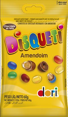 DISQUETI DORI CONF AMENDOIM CHOC 16X60G