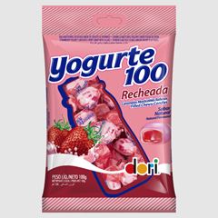 BALA DORI YOGURTE100 MORANGO RECHEA 100G
