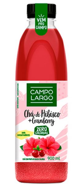 CHA CAMPO LARGO HIBISCO+CRANB  PET 900ML