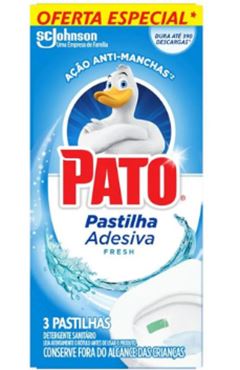 PATO PASTILHA ADESIVA FRESH 3UN PROMO