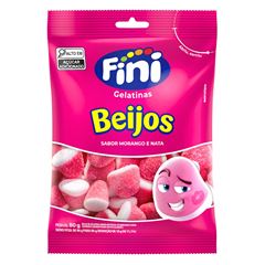 GELATINA FINI BEIJOS DE MORANGO 80G