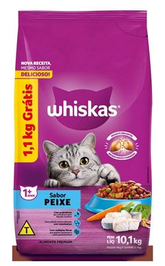 WHISKAS ADULT PEIXE L10 P9 10,1KG PM