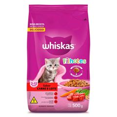 WHISKAS FILHOTE CARNE E LEITE 500G