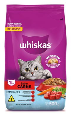 WHISKAS CASTRADOS CARNE 500G