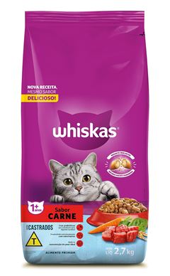 WHISKAS CASTRADOS CARNE 2,7KG
