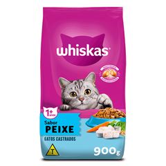 WHISKAS CASTRADOS PEIXE 900G