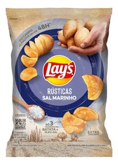 LAYS RUSTICA SAL MARINHO 30G