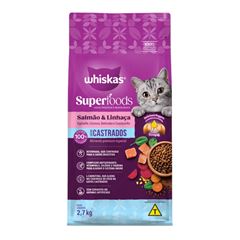 WHISKAS SUPERFOOD DRY CAST SALMAO 2,7KG